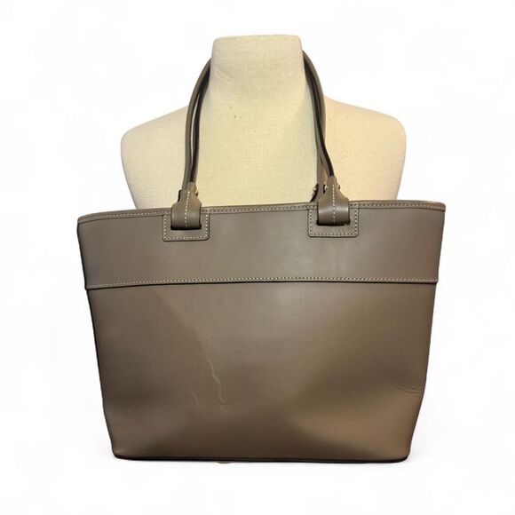 Dooney & Bourke Taupe Beacon Zip Tote Shoulder Work Bag - Picture 2 of 7